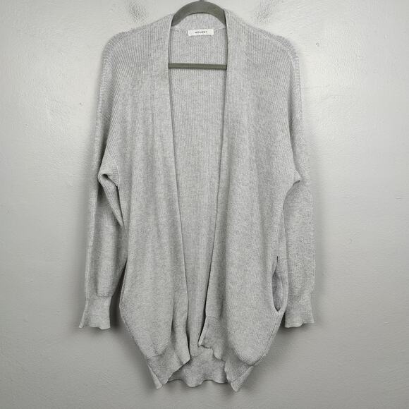 Moussy Vintage Knit Open Cardigan Sweater Womens Free One‎ Size Gray Coccoon - Picture 1 of 9